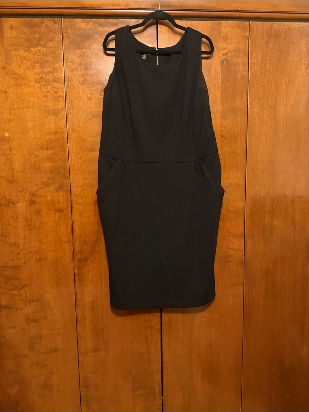 Alfani Black Sleeveless Midi Sheath Dress with Pockets